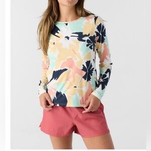 HANG TEN Sunray Floral Print UPF 50 Long Sleeve Sun Tee